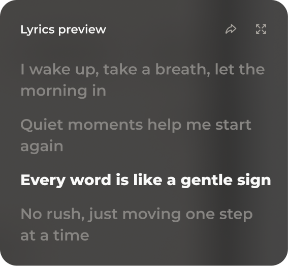 Lyrics preview